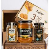3lü Set Engür Organik Süzme Çiçek Ham Bal 250 gr + Engür Organik Arı Ekmeği 90 gr + Engür Organik Polen 100 gr - 455 gr