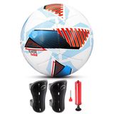 3Lü Set Futbol Topu Tekmelik Neon League Pompalı Set Sert Zemin Halı Saha Futbol Topu Neon No:5