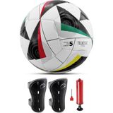 3lü Set Futbol Topu Tekmelikli 2024 Avrupa Pompalı Sert Zemin Halı Saha Futbol Topu No:5 FT515 - Çok Renkli