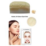3'lü Set Kabak Lifli Yüz Pedi Kabak Lifli Eşek Sütlü Peeling Sabun Canlandırıcı Cilt Bakım Yüz Maske