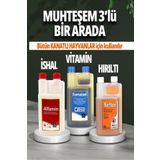 3lü Set Kuşlar Için Farmatom Vitamin Alfamin Ishal Neftor Hırıltı Seti ( 500 Ml)