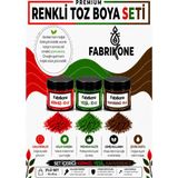 3'Lü Set Premium Parafin Soya Wax Toz Mum Boyası Hobi Seti - 10 Cc (Kırmızı, Yeşil, Kahverengi) Bkfab3kykh10g