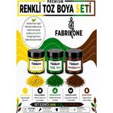 3'Lü Set Premium Parafin Soya Wax Toz Mum Boyası Hobi Seti - 10 Cc (Sarı, Yeşil, Kahverengi) Bkfab3srykh10g