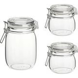 3'lü Set Saklama Kavanozu (1 Adet 1 Litre ve 2 Adet 0.5 Litre) Ikea 3 Adet Cam Kavanoz Sızdırmaz Kapak