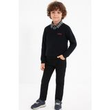 3'lü Set Siyah Triko & Gömlek & Gabardin Pantolon Erkek Çocuk - 8 Yaş