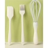 3'lü Silikon Pasta Tatlı Yapma Seti Çırpıcı- Fırça-Spatula - 3 Adet