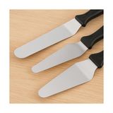 3’lü Spatula Seti – Paslanmaz Çelik, Plastik Saplı, Pasta, Kek ve Için Profesyonel Spatula Takımı - standart
