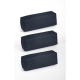 3’Lü Su Geçirmez İmperteks Kumaş Kalemlik Seti Siyah Büyük Kapasiteli Fermuarlı Kalem Çantası 19X8x4 Cm
