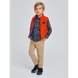 3'lü Takım Anorak Yelek & Gömlek &gabardin Pantolon Erkek Çocuk - Kırmızı - Indigo - 9 Yaş