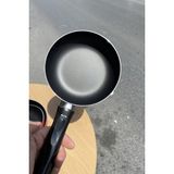 3'lü Teflon Tava Seti, 16-20-24 Cm, Şık ve Kullanışlı Siyah ve Beyaz Renk Seçenekleri - Seçenek 1 - Ahşap
