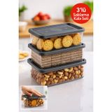 3’lü Trio Yuvarlak Mikrodalga & Difriz Uyumlu Saklama Kabı 0,75 Lt/1 Lt/1,5 Lt ERKC-TRIOYVRLK