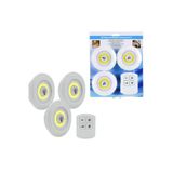3Lü Uzaktan Kumandalı Yapışkanlı Kablosuz Led Spot Lambalar (5067)