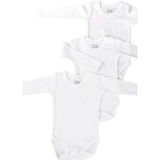 3'Lü Uzun Kollu Bebek Zıbın Seti 100% Pamuklu Ribana Çıtçıtlı Atlet, Body Zıbın Unisex (3 Adet)
