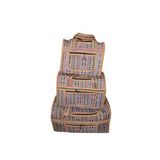 3'lü Valiz - 3'lü Bavul - 3'lü Çanta ( Kilim Desen ) (Standart)