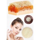 3'lü Yüz Temizleme Leke Akne Ölü Deri Peeling Ruşur Taşı Masaj Etkili Keçi Sütlü Ballı Sabun