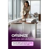 3lü Zigon Sehpa Modern Dekoratif Yan Sehpa Takımı (metalik ceviz)