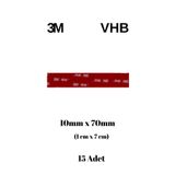 3m 10X70X1MM Yedek Güçlü Çift Taraflı Vhb Bant Die Cut Kesim (15 Adet)