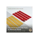 3M 16x160x0,60mm Yedek Güçlü Çift Taraflı Vhb Bant Die Cut Kesim (10ADET)