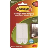 3m 17201-4PK Command Orta Boy Cırt Bant - Çok Renkli