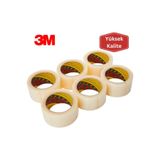 3m 371 Şeffaf Koli Bandı 45mm x 100m - 6 Adet