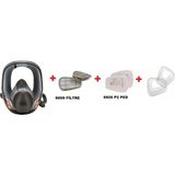 3M 3m™ 6800 Tam Yüz Gaz Maskesi +6059 Abek1 Filtre +5925 P2 Ped+ 501 Filtre Tutucu Kapak - 1 Adet