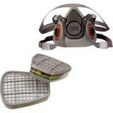 3m 6300 Yarım Yüz Maskesi ve 3m 6059 Abek1 Maske Filtresi - 1 Adet