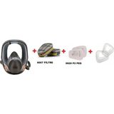 3M ™ 6800 Tam Yüz Gaz Maskesi +6057 Abe1 Filtre +5925 P2 Ped+ 501 Filtre Tutucu Kapak - 1 Adet