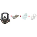 3M™ 6800 Tam Yüz Gaz Maskesi +6059 Abek1 Filtre +5911 P1 Ped+ 501 Filtre Tutucu Kapak