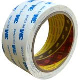 3m 9R110W 50 mm Genişlik Çift Taraflı Beyaz Köpük Bant 2 Metre Uzunluk Yüksek Yapışma Gücü