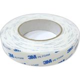 3m Çift Taraflı Köpük Bant 15 mm Genişlik 4,5 Metre Ekstra Güçlü Yapışkan Beyaz Renk