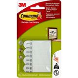 3m Command | Cırt Cırt Bant, Küçük Boy, 3'lü Set, Iz Bırakmaz ve Güçlü Tutuculuk - Beyaz - 54 mm