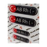 3M Damla Kan Grubu Sticker Siyah 4 ADET Hediyeli AB RH Negatif