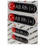 3M Damla Kan Grubu Sticker Siyah 4 Adet Hediyeli Ab Rh Pozitif