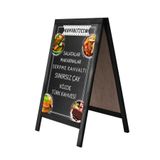 3M Ecowall Çift Taraflı Yazı Tahtası Menü Tahtası Kara Tahta 40x70 Cm Siyah