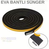 3M Eva Neopren Conta Sünger Bantlı Sızdırmazlık Bandı 10mm Kalınlıkta 40mmx10mt