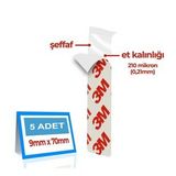 3M Hazır Kesim Şeffaf Çok Güçlü Bant 9mmx70mm (5'li)