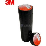 3M Izole Bant 18 mm Siyah (Kırmızı Etiket) (10 Adet)