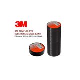 3M Izole Bant - Elektrik Bandı - Siyah Bant - Tesisat Bantı - 10 Adet