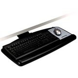 3M Keyboard Tray with Sturdy Wood Platform, Just Lift to Adjust Height and Tilt for Comfort, Swivels and Stores Under Desk, Includes Gel Wrist Rest and Precise Mouse Pad, 23" Track, Black (AKT90LE)