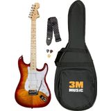 3M Lea Strat Hss Manyetik Elektro Gitar Gigbag Kılıf Askı Pena