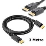 3m Metre Displayport to Displayport Kablo Display Port - Dp to Dp