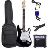 3M Music Elektro Gitar Sss Manyetik Elektro Gitar Seti Gitar+Amfi+Kılıf+Kablo+Askı Kayışı+Akort Cihazı+Pena - Siyah