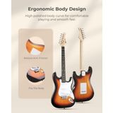 3M Music Elektro Gitar Sss Manyetik Sunburst Elektro Gitar