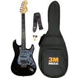 3M Music Lea Strat Hss Manyetik Elektro Gitar Gigbag Kılıf Askı Pena