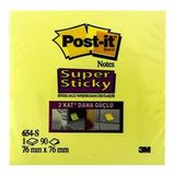 3M Post-It Super Sticky 654S 90 Yaprak Kanarya Sarısı Not Kağıdı