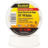 3m Scotch 35 Vinil Elektrik Bandı Beyaz 19 mm x 20 M 3m (10\'lu)