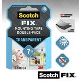 3M SCOTCH-FIX 4910C Şeffaf Çift Taraflı Montaj Bandı 19mm*1,5metre