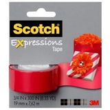 3M Scotch Kirmizi Renkli Dekoratif Bant (19Mmx7,62M)
