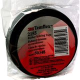 3m Temflex 2155 Kauçuk Elektrik Bandı, 1.9 cm x 6.7 M, Siyah, Kendinden Kaynaşan Yalıtım Bandı, 1 Rulo - 0,01 gr