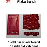 3m Vhb Plaka Yapıştırma Bandı - 12 Adet ve 1 Adet Primer Mendil Ile Birlikte